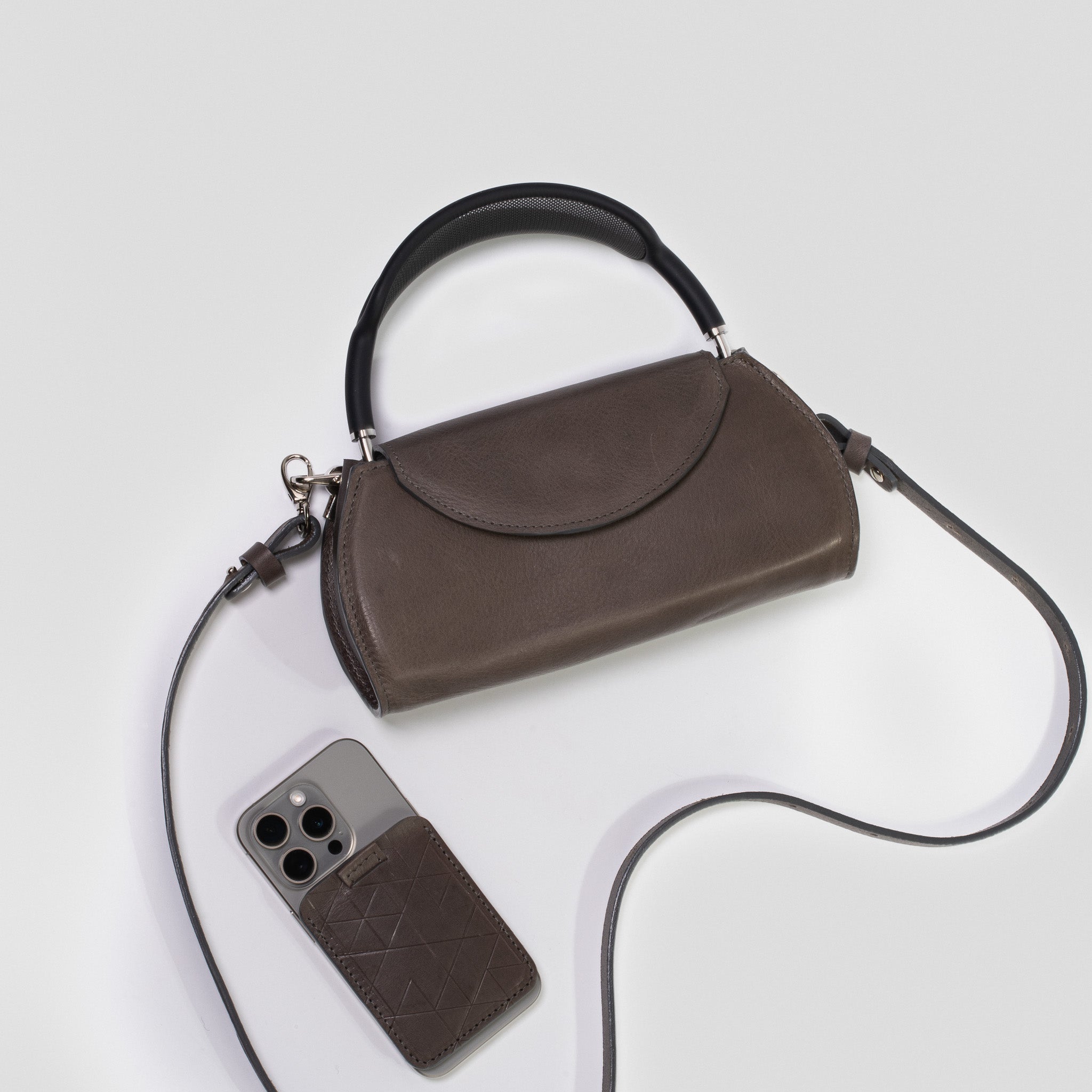 Leather Case for AirPods Max (Gray / full-grain)-4